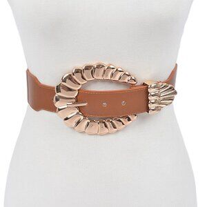 BNWT Scallop Shiny Buckle Fashion Elastic Stretch Belt